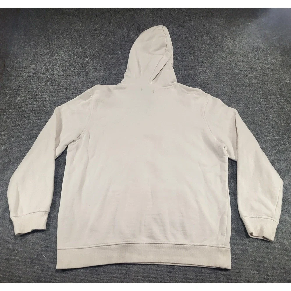 True Religion Men's White Logo Pullover Over Box Hoodie Size Large